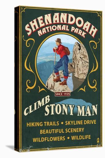 Shenandoah National Park, Virginia - Climb Stony Man-Lantern Press-Stretched Canvas