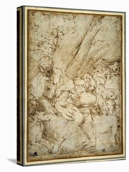 Shepherd Boy Holding a Pipe, Resting under a Tree with His Dog Among their Flock-Parmigianino-Premier Image Canvas