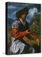 Shepherd with a Flute, c.1525-Giovanni Girolamo Savoldo-Premier Image Canvas