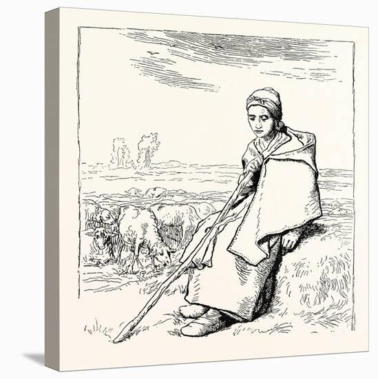 Shepherding, La Bergere, Shepherd-null-Premier Image Canvas