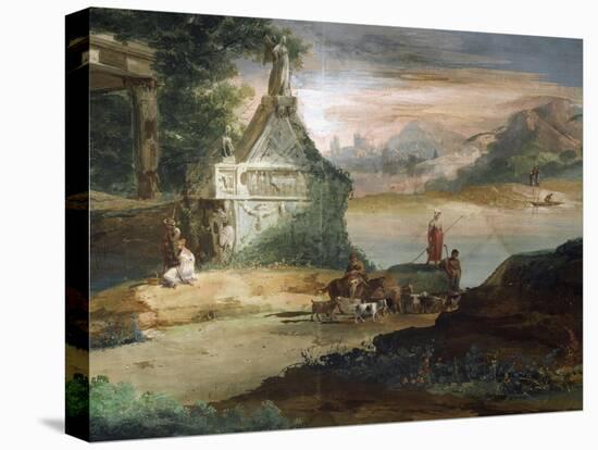 Shepherds in Imaginary Landscape-Giuseppe Bernardino Bison-Premier Image Canvas