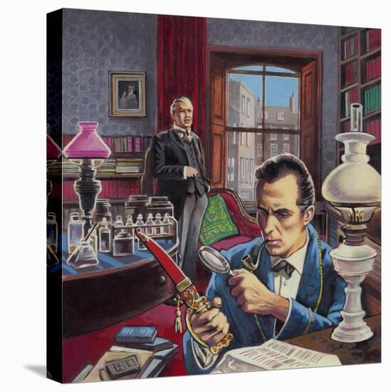 Sherlock Holmes in His Study-Roger Payne-Premier Image Canvas
