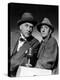 SHERLOCK HOLMES Nigel Bruce and Basil Rathbone (b/w photo)-null-Stretched Canvas
