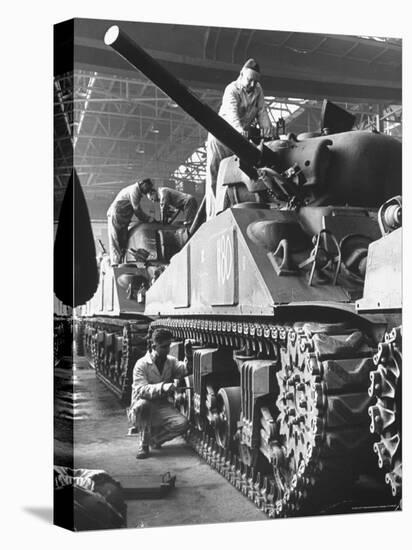 Sherman M4 Tank on Assembly at a Chrysler Plant-Andreas Feininger-Premier Image Canvas