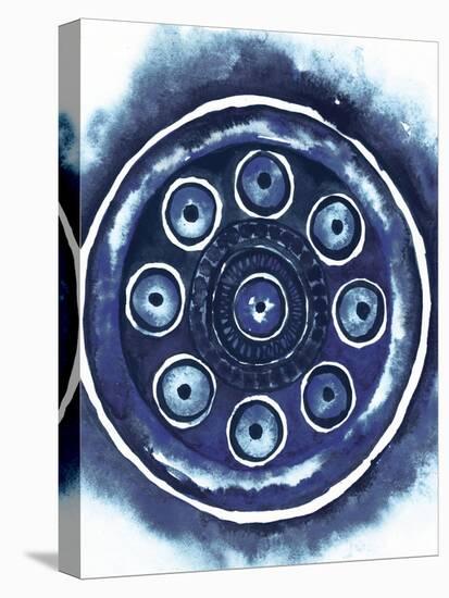 Shibori Circle I-Elizabeth Medley-Stretched Canvas