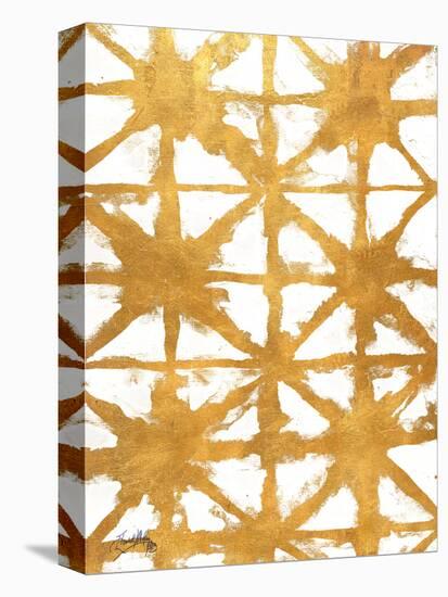 Shibori Gold IV-Elizabeth Medley-Stretched Canvas