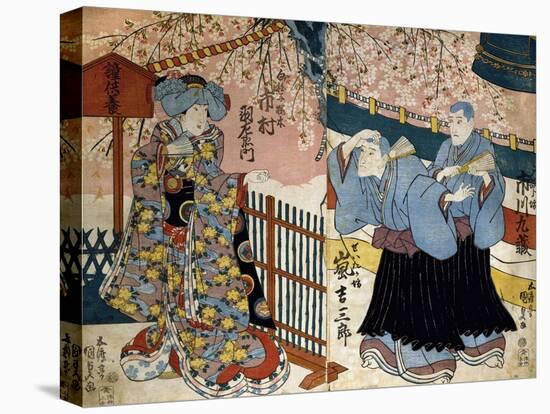 Shiki No Nagame Maru-Ni-I No Toshi, Toshi Actor, Scene from the Four Seasons, 1839-Utagawa Kunisada-Premier Image Canvas