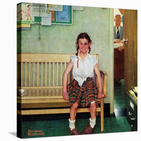 "Shiner" or "Outside the Principal's Office", May 23,1953-Norman Rockwell-Premier Image Canvas