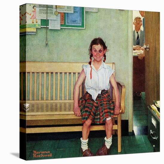"Shiner" or "Outside the Principal's Office" Saturday Evening Post Cover, May 23,1953-Norman Rockwell-Premier Image Canvas