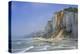 Shingle beach and chalk cliffs, Normandy, France-Philippe Clement-Premier Image Canvas