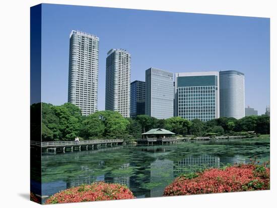 Shiodome Shiosite Hama Rikyu Japanese Garden Tokyo, Japan-null-Premier Image Canvas