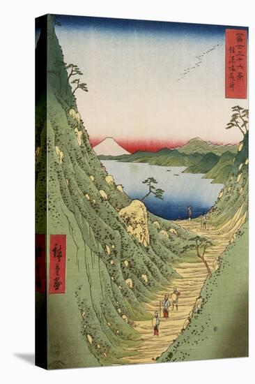 Shiojiri Pass in Shinano Province, from 'Thirty Six Views of Mount Fuji'-Ando Hiroshige-Premier Image Canvas