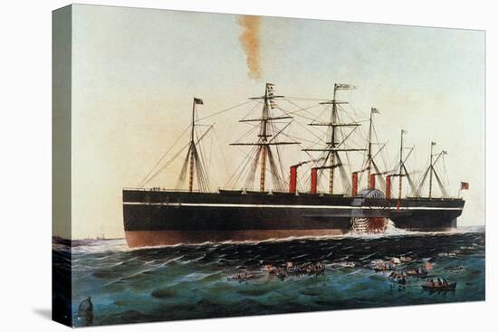 Ship: Great Eastern, 1858-Currier & Ives-Premier Image Canvas