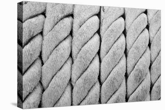 Ship Ropes Sack As Black And White Color-surawutob-Stretched Canvas