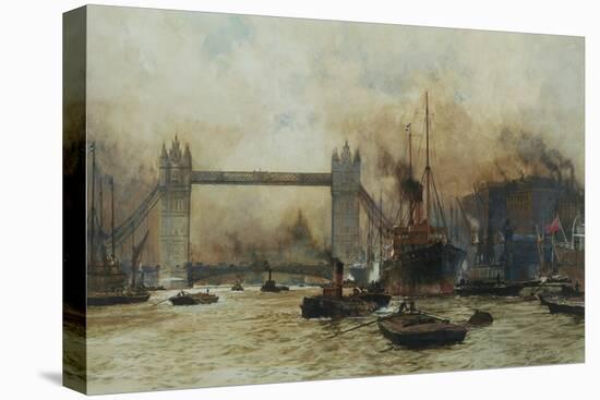 Shipping by Tower Bridge, London, England-Charles Dixon-Premier Image Canvas