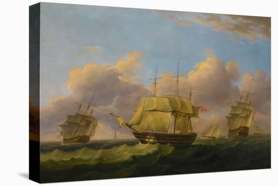 Shipping Off the Eddystone, C.1820-Thomas Luny-Premier Image Canvas