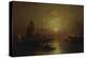 Shipping on the Lagoon, Venice at Sunset-Franz Richard Unterberger-Premier Image Canvas