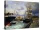 Shipping Vessels in Helsingor Harbour-Thorolf Frederik Pedersen-Premier Image Canvas