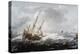 Ships in a Storm on a Rocky Coast - Peinture De Jan Porcellis (1582/5-1632) - 1614-1618 - Oil on Wo-Jan Porcellis-Premier Image Canvas