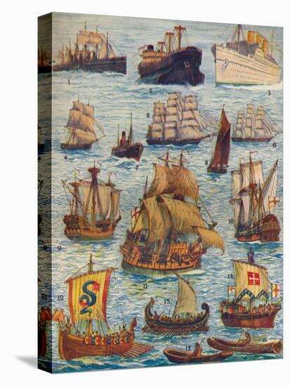 'Ships of many kinds and many centuries', c1934-Unknown-Premier Image Canvas