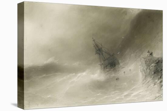 Shipwreck, 1874 (Pencil & Gouache on Paper)-Ivan Konstantinovich Aivazovsky-Premier Image Canvas