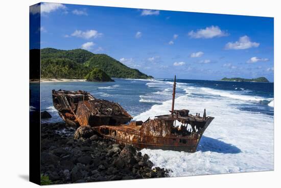 Shipwreck on the East Coast of Tutuila Island, American Samoa, South Pacific-Michael Runkel-Premier Image Canvas