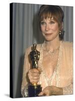 Shirley MacLaine Holding Her Oscar in Press Room at Academy Awards-John Paschal-Premier Image Canvas