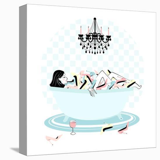 Shoe Bath-Martina Pavlova-Stretched Canvas