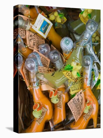Shoe Shaped Bottles of Limoncello Liquor, Ischia Ponte, Ischia, Bay of Naples, Campania, Italy-Walter Bibikow-Premier Image Canvas