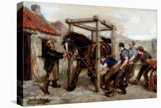 Shoeing the Bay Mare, C.1885-90-Ralph Hedley-Premier Image Canvas