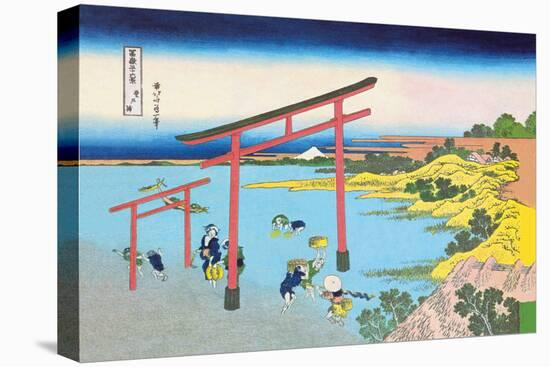 Shoji Gate-Katsushika Hokusai-Stretched Canvas