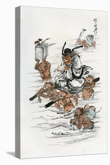 Shoki and Attendant Demons, 1898-Kawanabe Kyosai-Premier Image Canvas