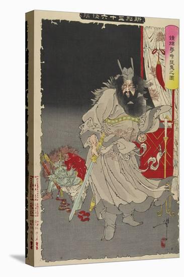 Shoki Capturing a Demon, 1890-Tsukioka Yoshitoshi-Premier Image Canvas