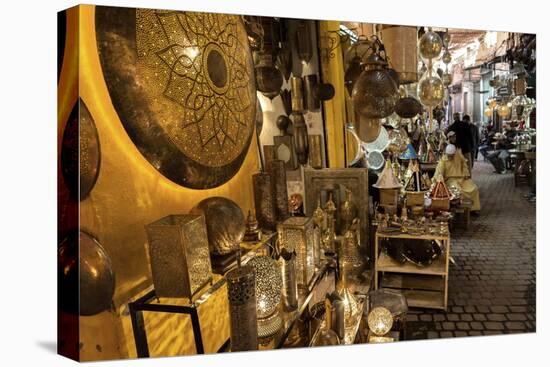 Shop Selling Traditional Metal Lamps and Trays in the Souks-Martin Child-Premier Image Canvas