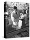 Shopkeeper Unpacking Canned Gammon Joints, Mexborough, South Yorkshire, 1963-Michael Walters-Premier Image Canvas