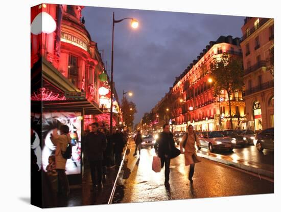 Shoppers along Boulevard Haussmann, Paris, France-Michele Molinari-Premier Image Canvas