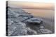 Shore with salt crystalized formation at dusk, The Dead Sea, Jordan, Middle East-Francesco Fanti-Premier Image Canvas