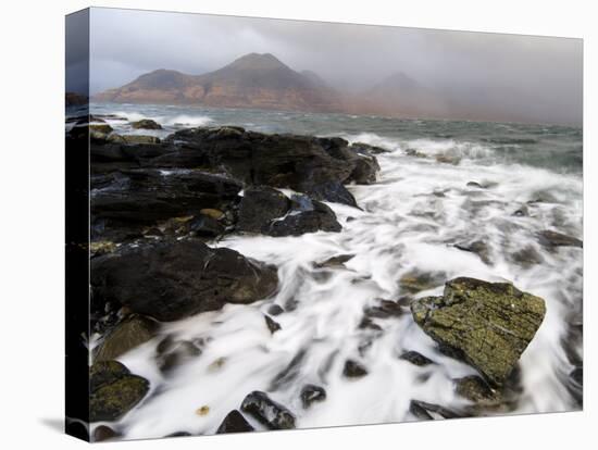 Shoreline with Approaching Squall, Loch Na Keal, Mull, Inner Hebrides, Scotland, UK, December 2007-Niall Benvie-Premier Image Canvas