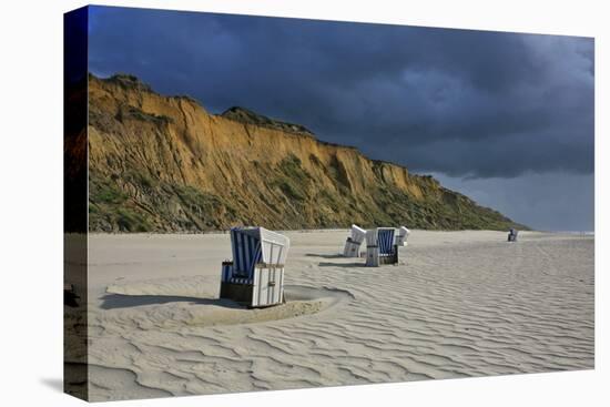 Shower of Rain over the 'Rotes Kliff' (Red Cliff) Close Kampen (Municipality) on the Island of Sylt-Uwe Steffens-Premier Image Canvas