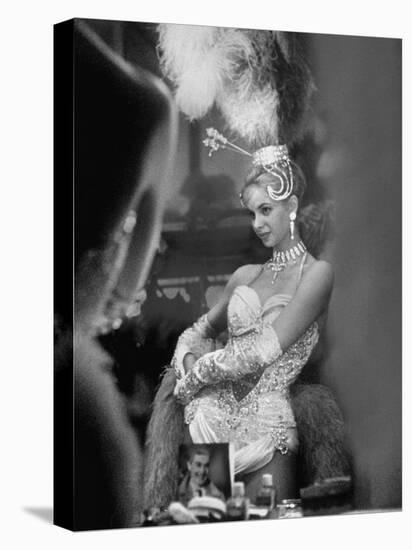 Showgirl Standing in the Dressing Room of the Stardust Hotel-Ralph Crane-Premier Image Canvas