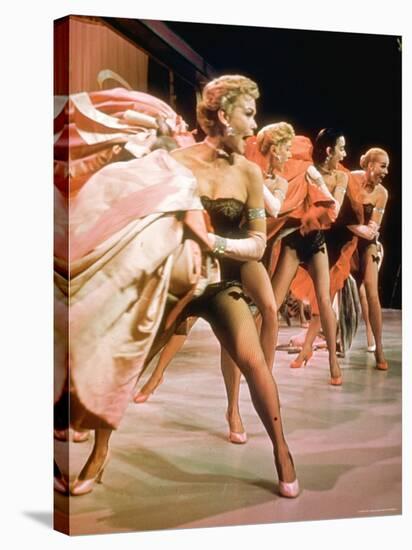 Showgirls from Hot Box Cafe Singing Take Back Your Mink in Scene from Guys and Dolls-Gjon Mili-Premier Image Canvas