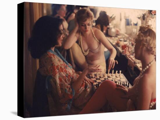Showgirls Playing Chess Between Shows at Latin Quarter Nightclub-Gordon Parks-Premier Image Canvas