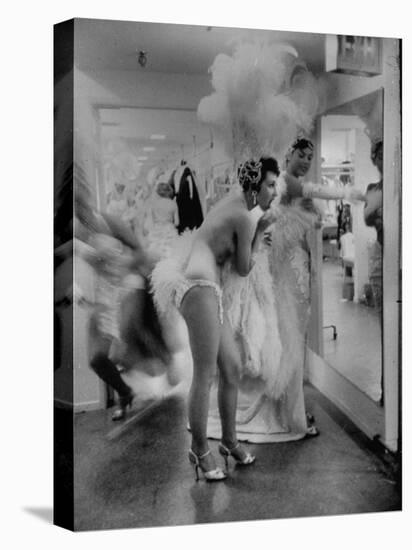 Showgirls Standing in the Dressing Room of the Stardust Hotel-Ralph Crane-Premier Image Canvas