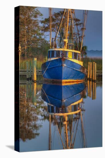Shrimp Boat Docked at Harbor, Apalachicola, Florida, USA-Joanne Wells-Premier Image Canvas
