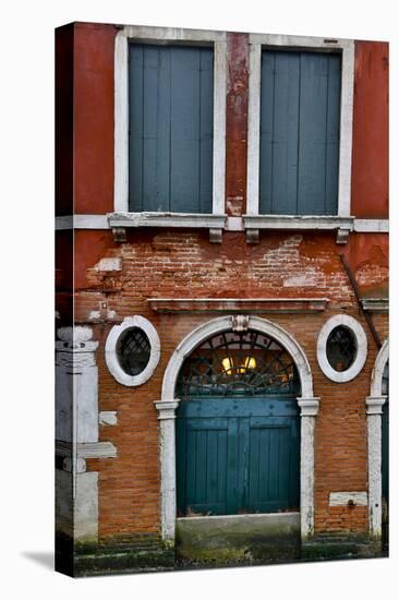 Shuttered Windows in Green, Venice, Italy-Darrell Gulin-Premier Image Canvas