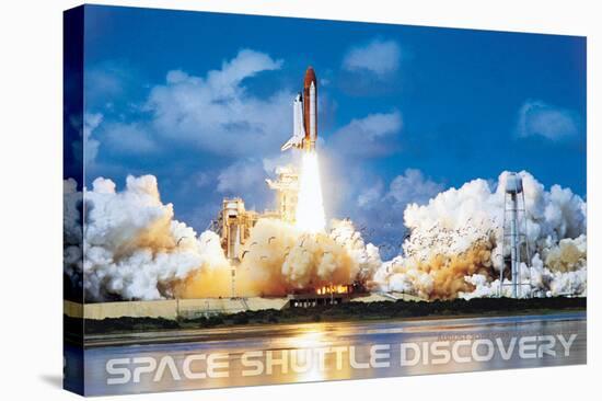 Shuttle Discovery Launch-null-Stretched Canvas