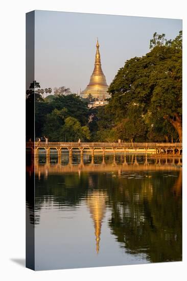 Shwedagon, Kan Daw Gyi Lake and Park, Old City, Yangon (Rangoon), Myanmar (Burma), Asia-Nathalie Cuvelier-Premier Image Canvas