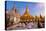 Shwedagon Paya (Pagoda) at Dusk with Buddhist Worshippers Praying-Lee Frost-Premier Image Canvas