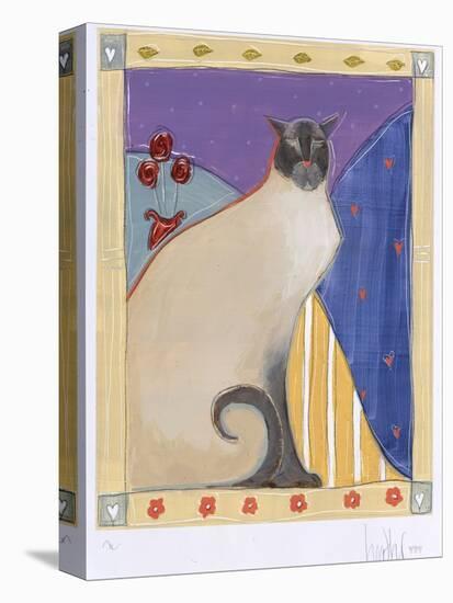 Siamese Cat with Flowers-Heather Ramsey-Premier Image Canvas