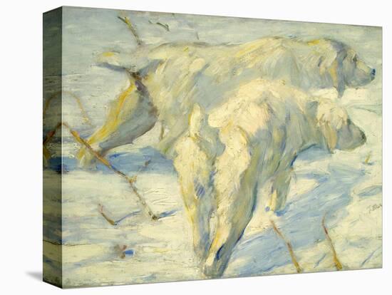 Siberian Dogs in the Snow-Franz Marc-Premier Image Canvas